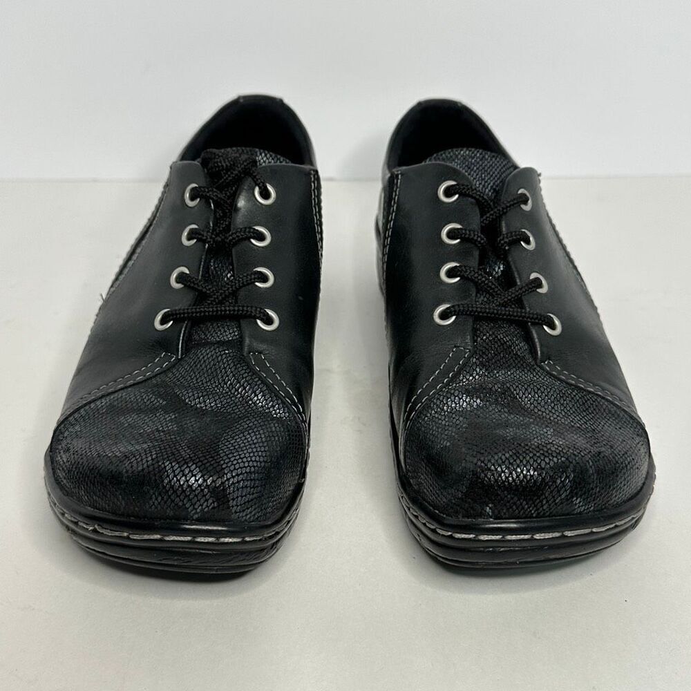 Klogs Lace-Up Shoes Leather Black and Colorful | Women Size 8.5